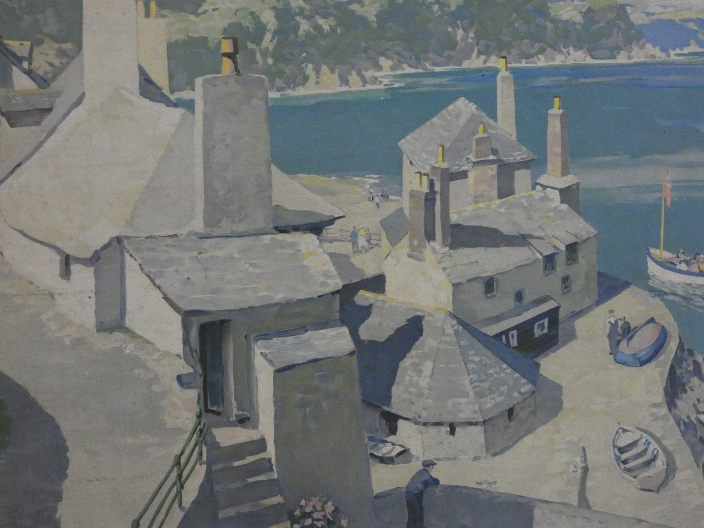 Original 1950s Railway Board Poster Gyrth Russell Penrith Cornwall Antique Sign