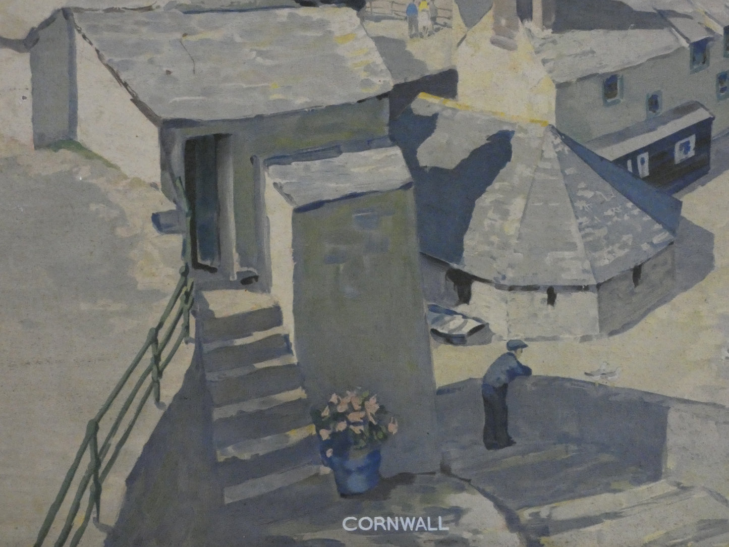 Original 1950s Railway Board Poster Gyrth Russell Penrith Cornwall Antique Sign