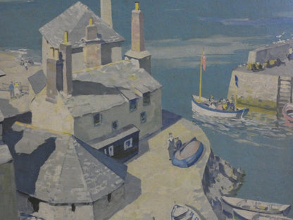 Original 1950s Railway Board Poster Gyrth Russell Penrith Cornwall Antique Sign