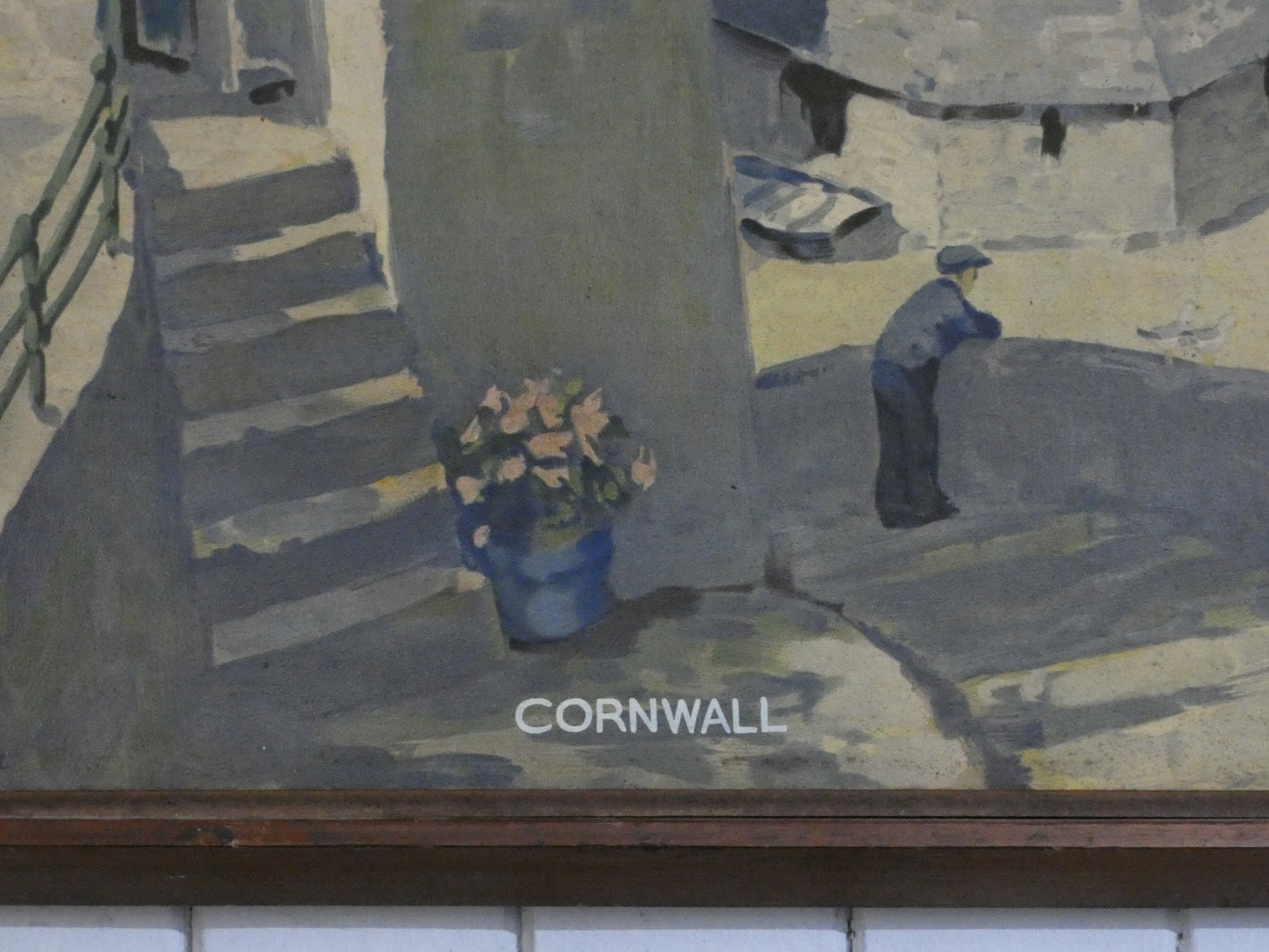 Original 1950s Railway Board Poster Gyrth Russell Penrith Cornwall Antique Sign