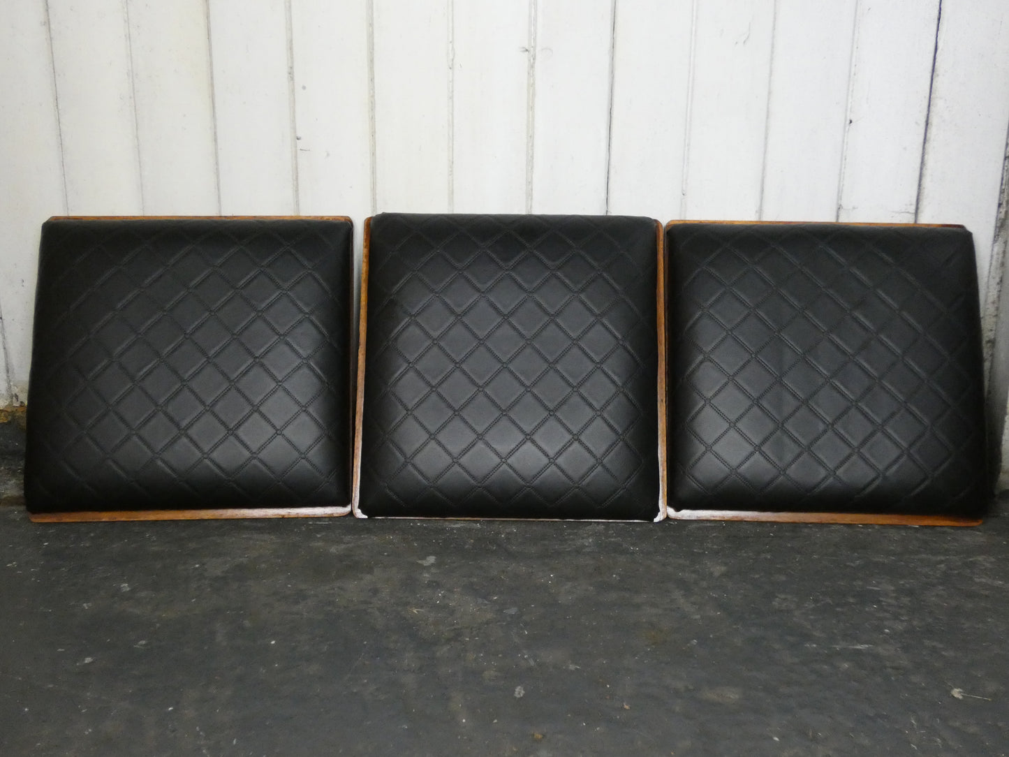 Mid-Century Teak Coffee Table / Bench with Jacqueline Groag Cityscape Design – Reupholstered Seat Pads