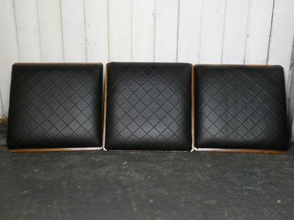 Mid-Century Teak Coffee Table / Bench with Jacqueline Groag Cityscape Design – Reupholstered Seat Pads