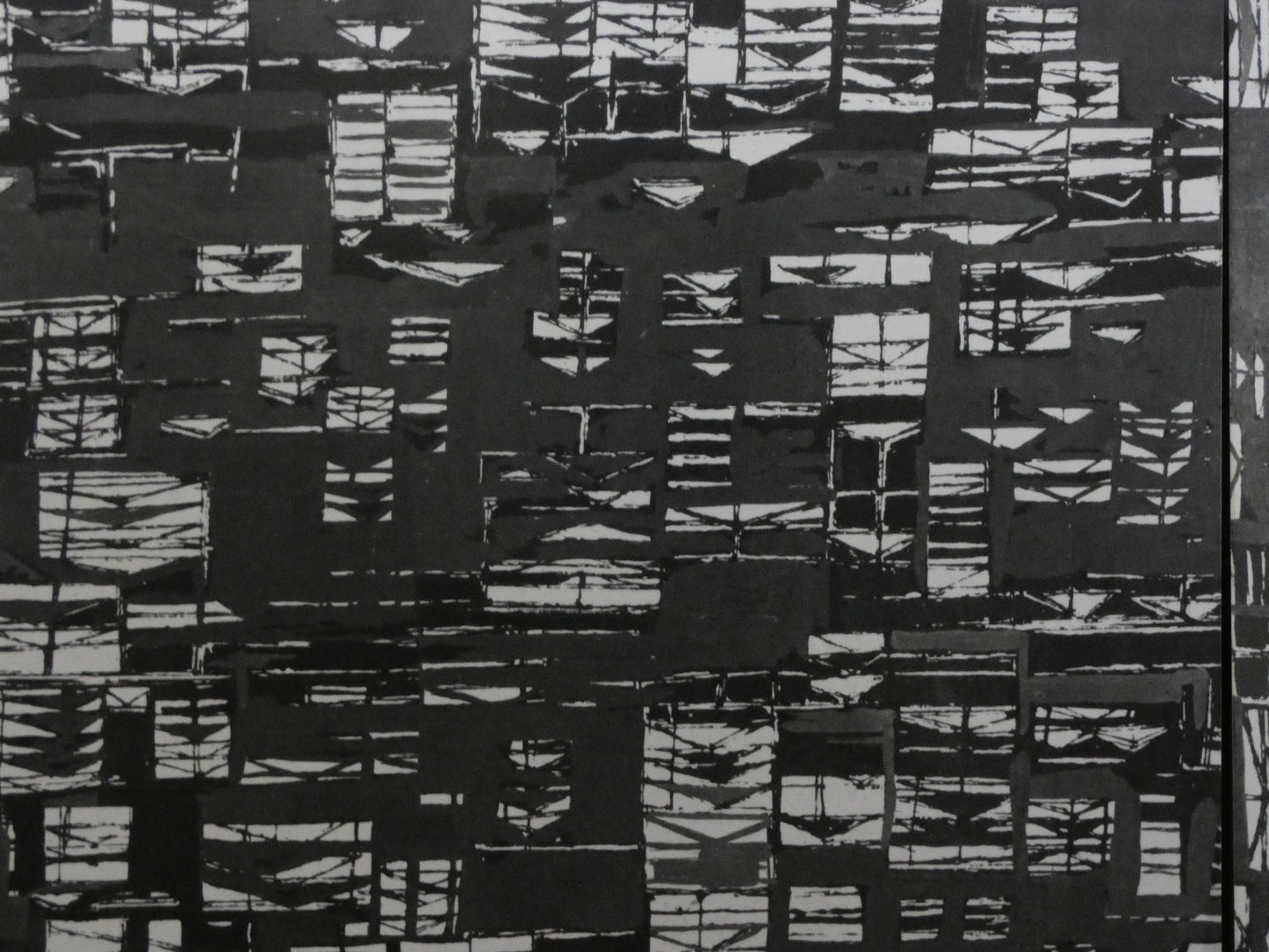 Mid-Century Teak Coffee Table / Bench with Jacqueline Groag Cityscape Design – Reupholstered Seat Pads