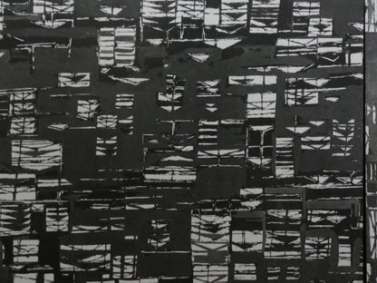 Mid-Century Teak Coffee Table / Bench with Jacqueline Groag Cityscape Design – Reupholstered Seat Pads