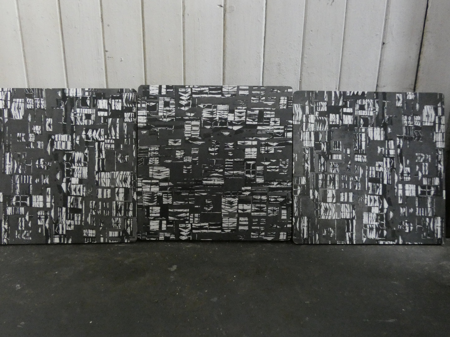 Mid-Century Teak Coffee Table / Bench with Jacqueline Groag Cityscape Design – Reupholstered Seat Pads