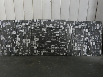 Mid-Century Teak Coffee Table / Bench with Jacqueline Groag Cityscape Design – Reupholstered Seat Pads