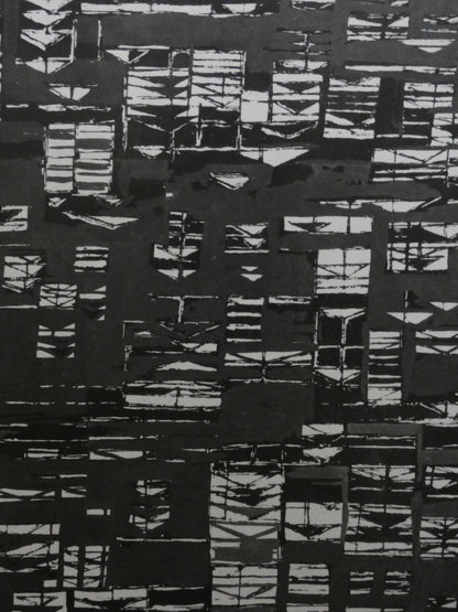 Mid-Century Teak Coffee Table / Bench with Jacqueline Groag Cityscape Design – Reupholstered Seat Pads