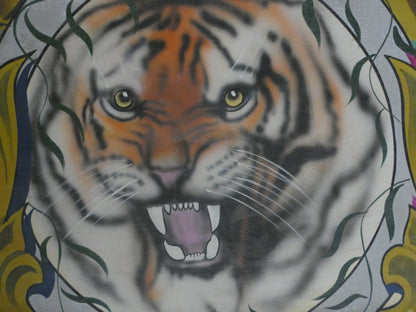 Fairground Panel depicting a Tiger  - Original Vintage