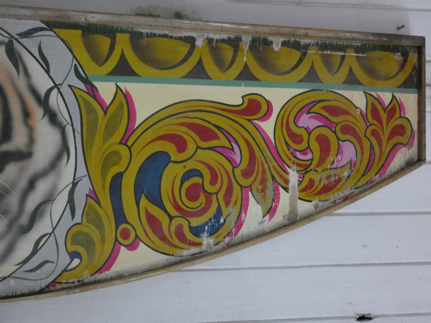 Fairground Panel depicting a Tiger  - Original Vintage
