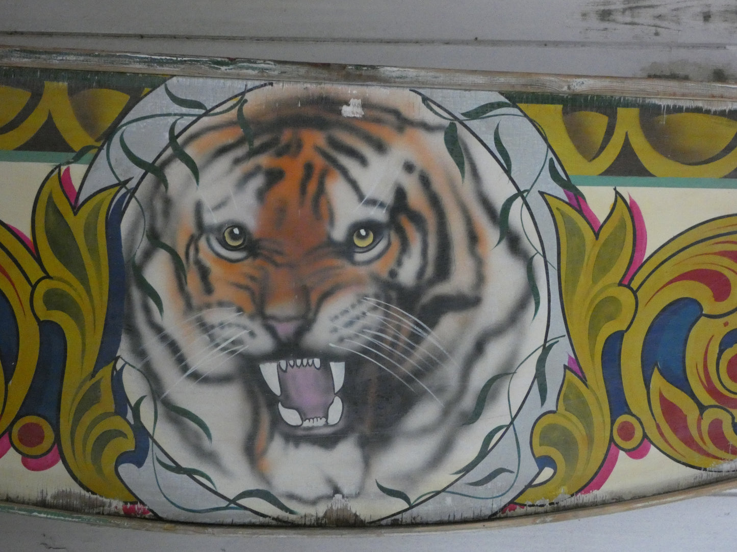 Fairground Panel depicting a Tiger  - Original Vintage