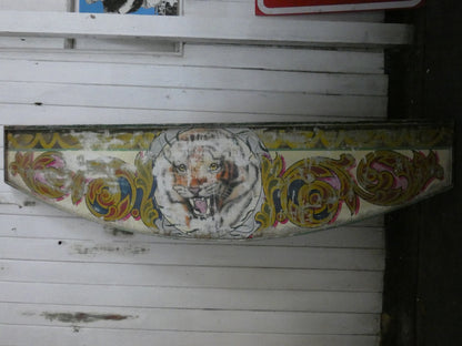 Fairground Panel depicting a Tiger  - Original Vintage