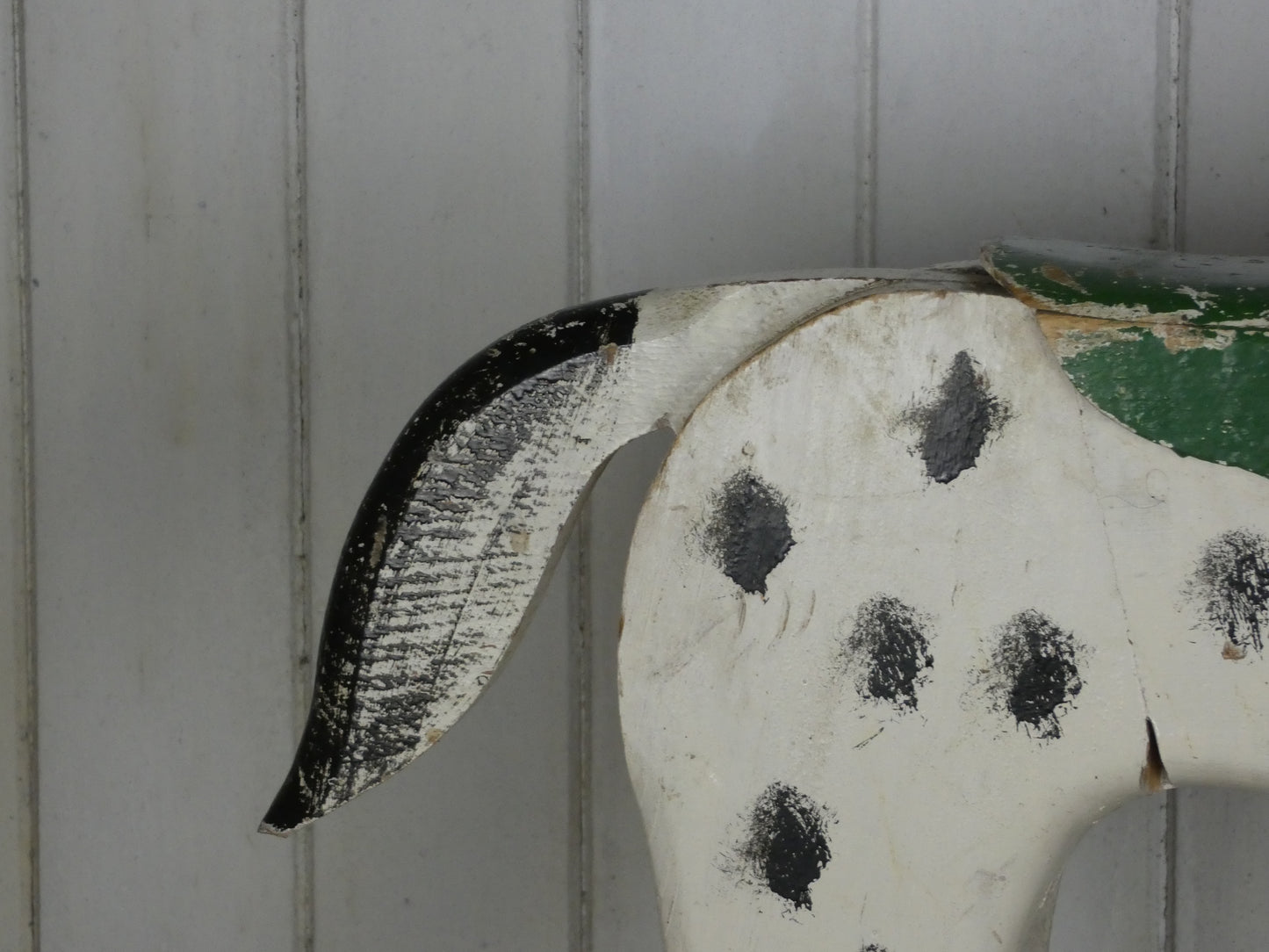 Vintage French Folk Art Wooden Horse “Éperon” – Handcrafted & Hand-Painted