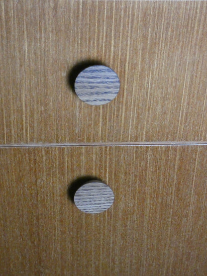 Pair of Mid-Century Teak Wooden Bedroom Side Tables with Two Drawers & Splayed Legs