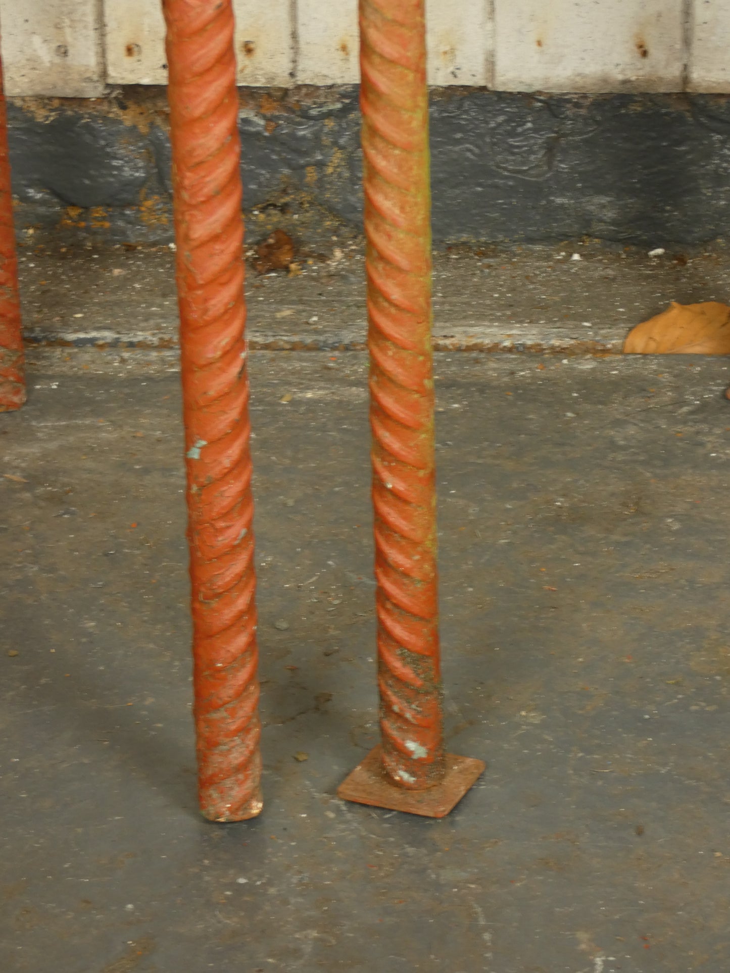 Vintage 1930s-40s Industrial Garden Chairs – Heavy Metal with Oxide Red Patina