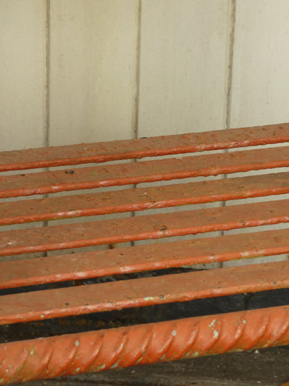Vintage 1930s-40s Industrial Garden Chairs – Heavy Metal with Oxide Red Patina
