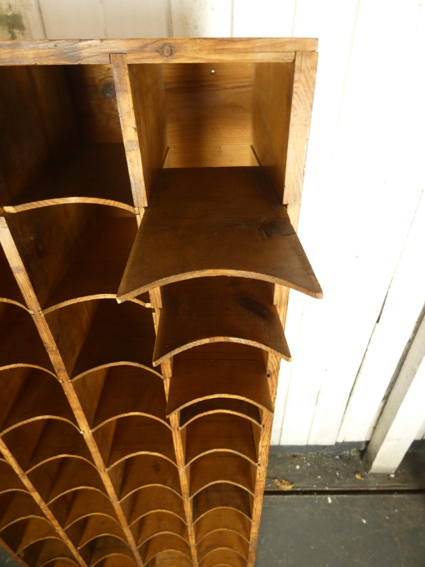 Pine Pigeon Hole & Wine Holder – Fully Cleaned & Waxed Kitchen Storage