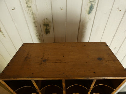 Pine Pigeon Hole & Wine Holder – Fully Cleaned & Waxed Kitchen Storage