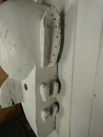 Very large wooden Tribal mask - statement piece in white