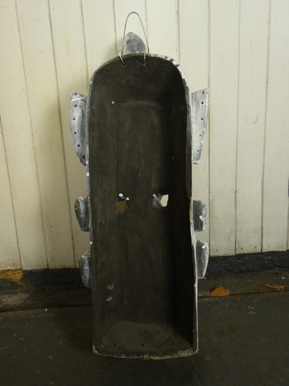 Very large wooden Tribal mask - statement piece in white