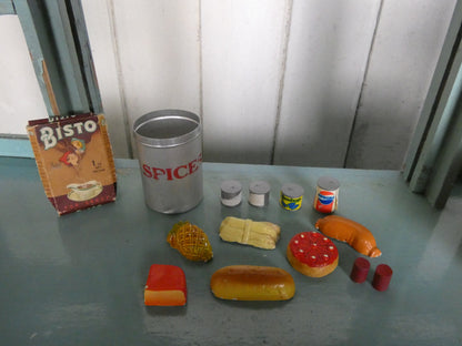 Vintage Tri-ang Wooden Toy Shop Display Cabinet