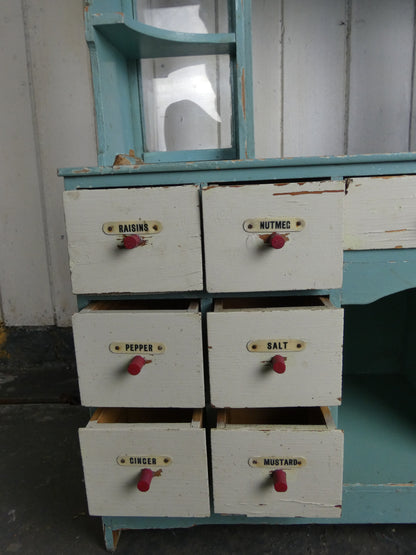 Vintage Tri-ang Wooden Toy Shop Display Cabinet