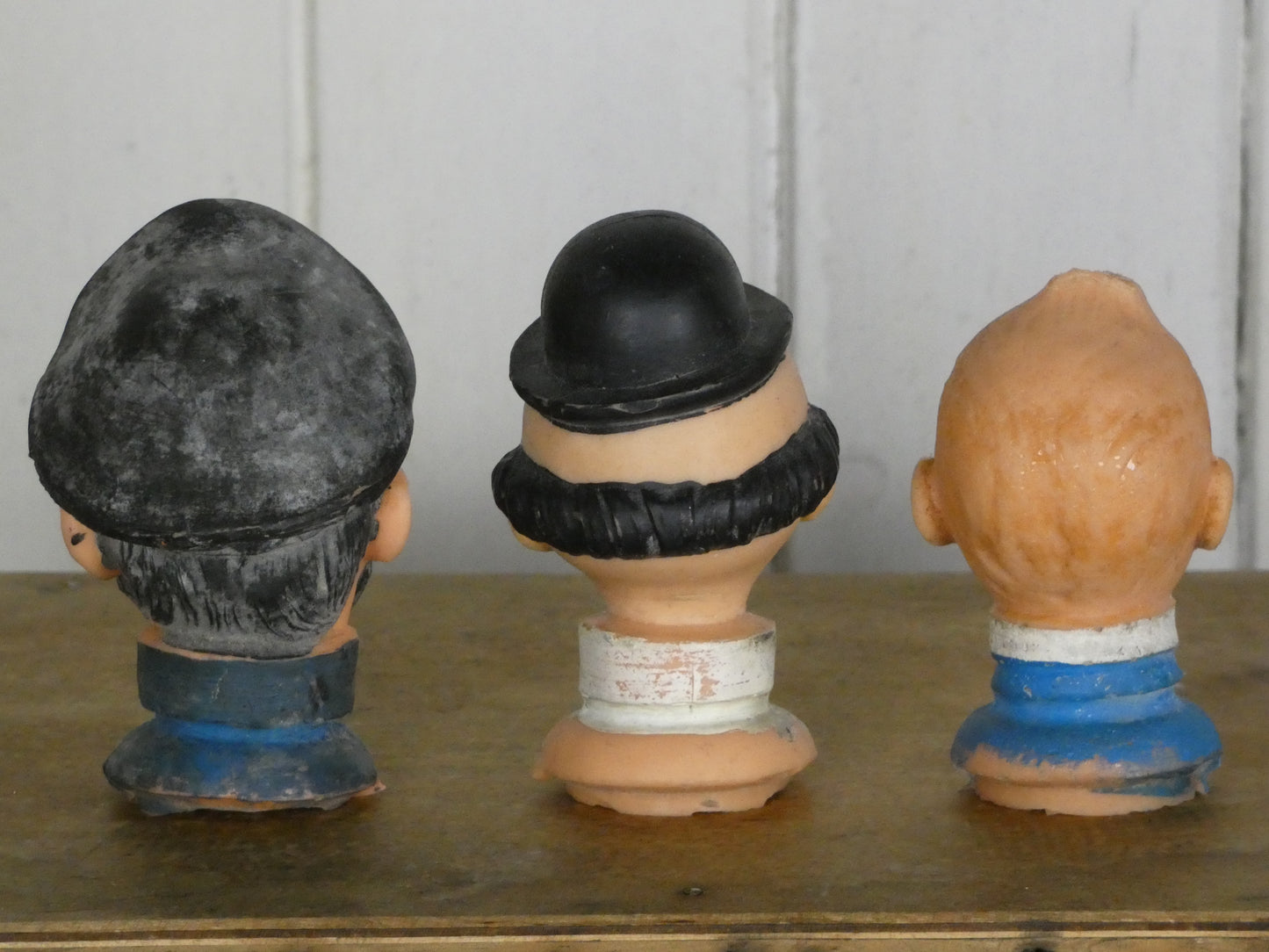 Set of 3 Vintage Flemish Tintin Rubber Puppet Heads – 1940s/50s Hergé Originals
