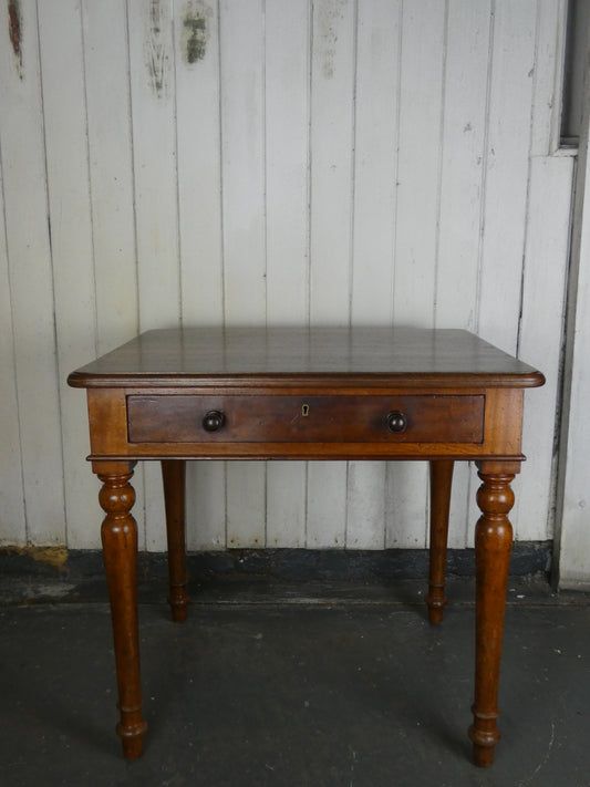 Early Heals of London Wooden Table with Drawer – Vintage Collectible