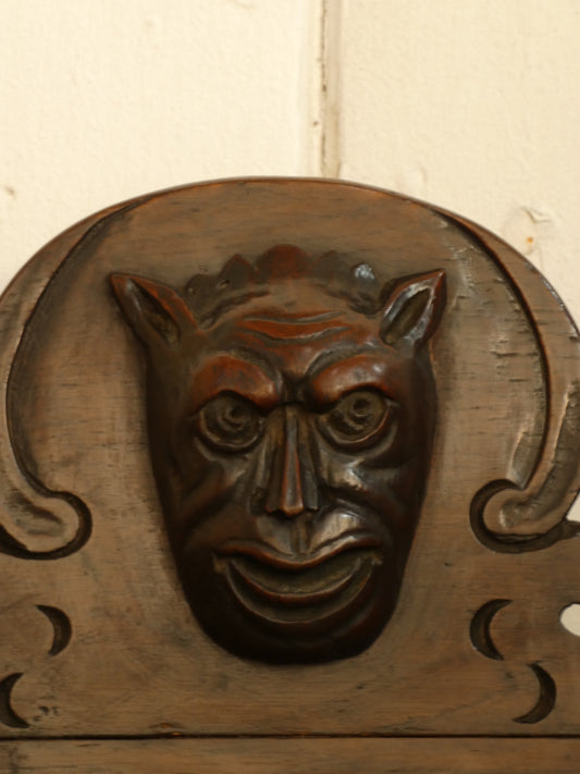 Late Victorian Carved Oak Hall Table with Pierced Gallery Back, Circa 1900