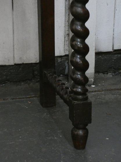 Late Victorian Carved Oak Hall Table with Pierced Gallery Back, Circa 1900