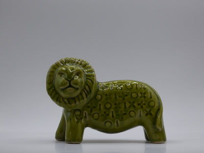 Mid-Century Ceramic Lion Figurines – Pair of Vintage Decorative Lions