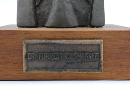 Bronze Bust of Dr Forrest C. Shaklee – Vintage Figurative Sculpture
