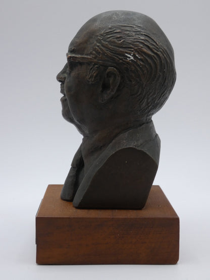 Bronze Bust of Dr Forrest C. Shaklee – Vintage Figurative Sculpture