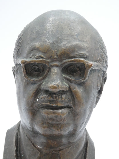 Bronze Bust of Dr Forrest C. Shaklee – Vintage Figurative Sculpture