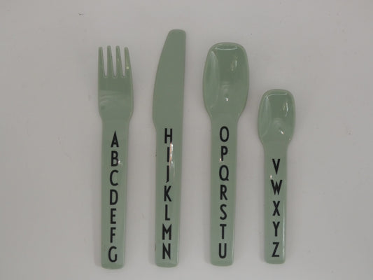 Design Letters Kids Cutlery Set  - Typography by Arne Jacobson