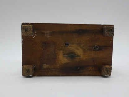 Vintage Wooden Folk Art Musical Church – Wind-Up Ornament (18.5cm)