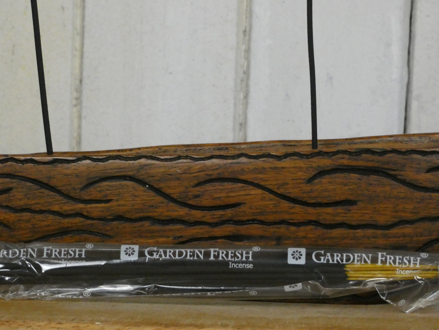 Vintage Hand-Carved Wooden Incense Holder – Rustic Artisan Burner