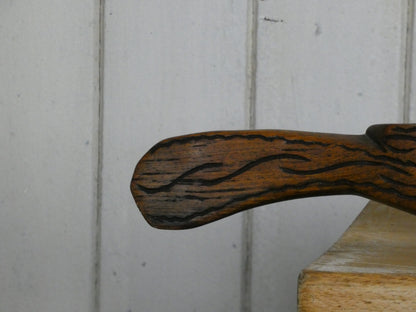 Vintage Hand-Carved Wooden Incense Holder – Rustic Artisan Burner