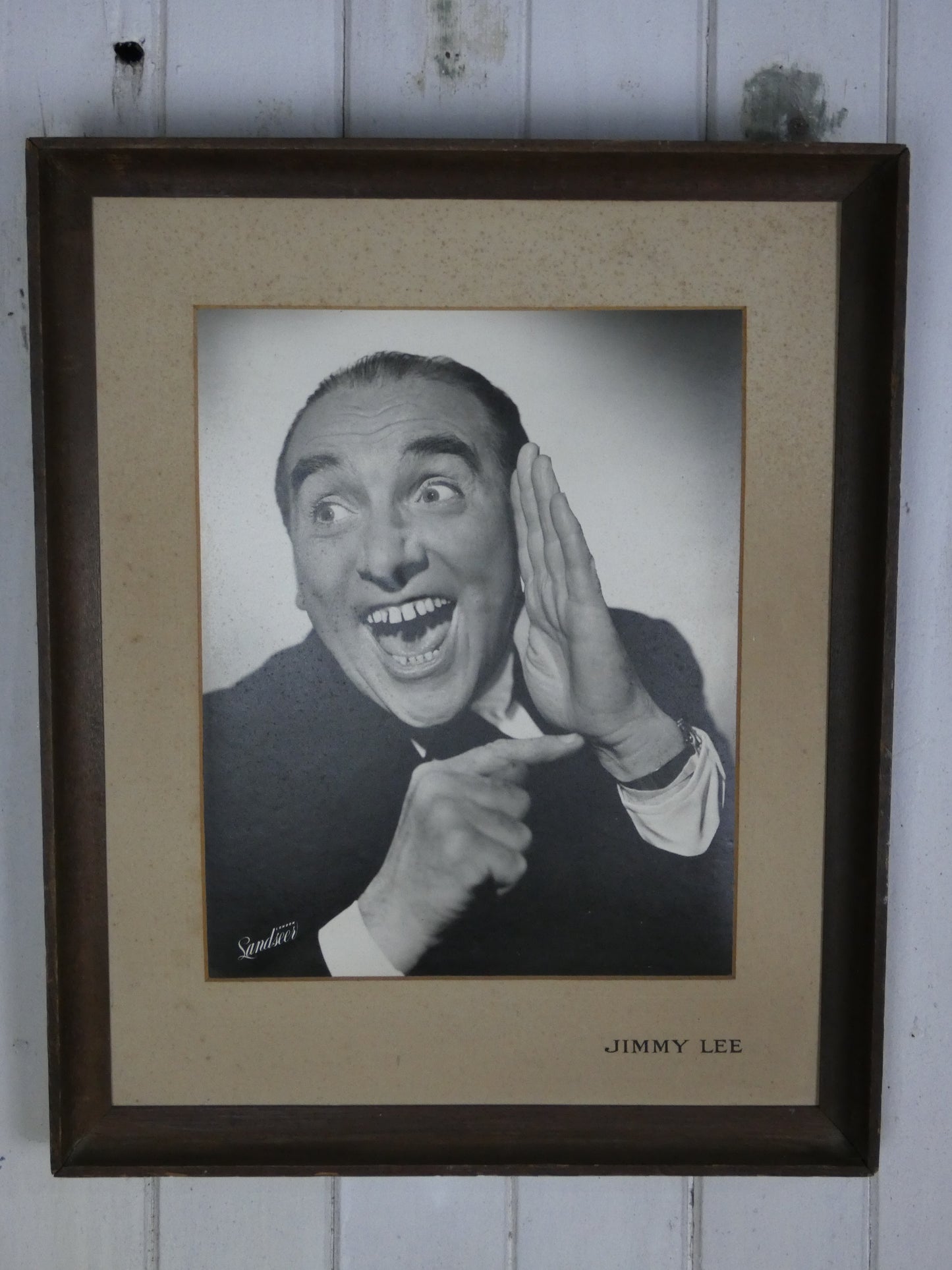 Vintage Portrait Photograph of “Jimmy Lee” | 1940s–1950s Character Study | Framed Black & White Photography