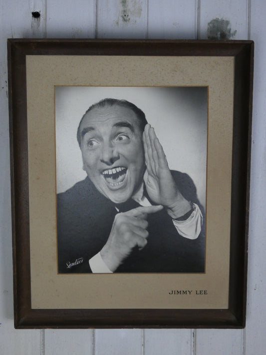 Vintage Portrait Photograph of “Jimmy Lee” | 1940s–1950s Character Study | Framed Black & White Photography