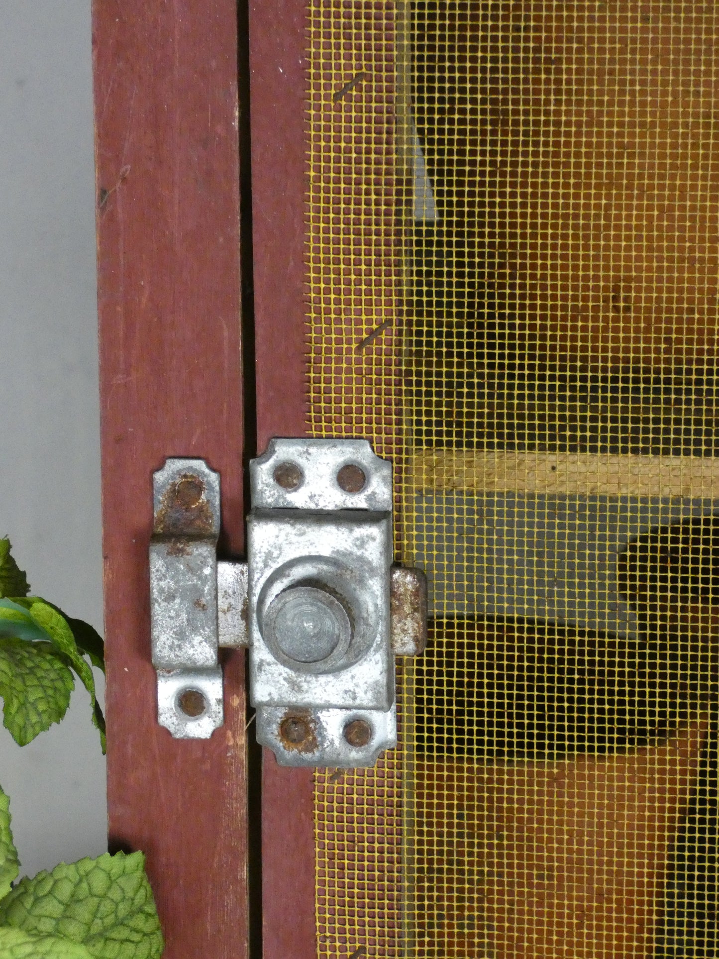 Vintage French Cheese Storage Cabinet | Rustic Wooden Larder Cupboard with Mesh Doors | 49.5cm