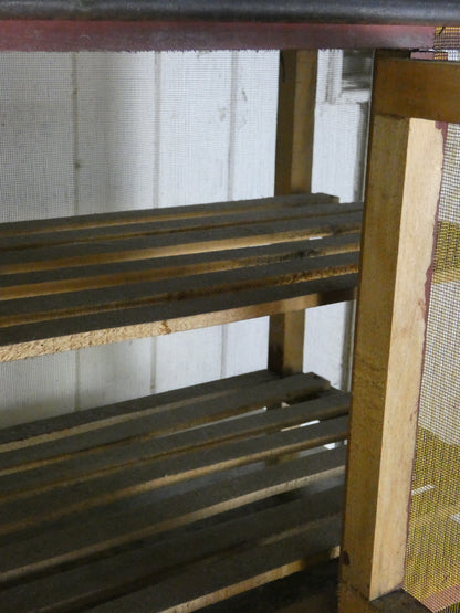 Vintage French Cheese Storage Cabinet | Rustic Wooden Larder Cupboard with Mesh Doors | 49.5cm