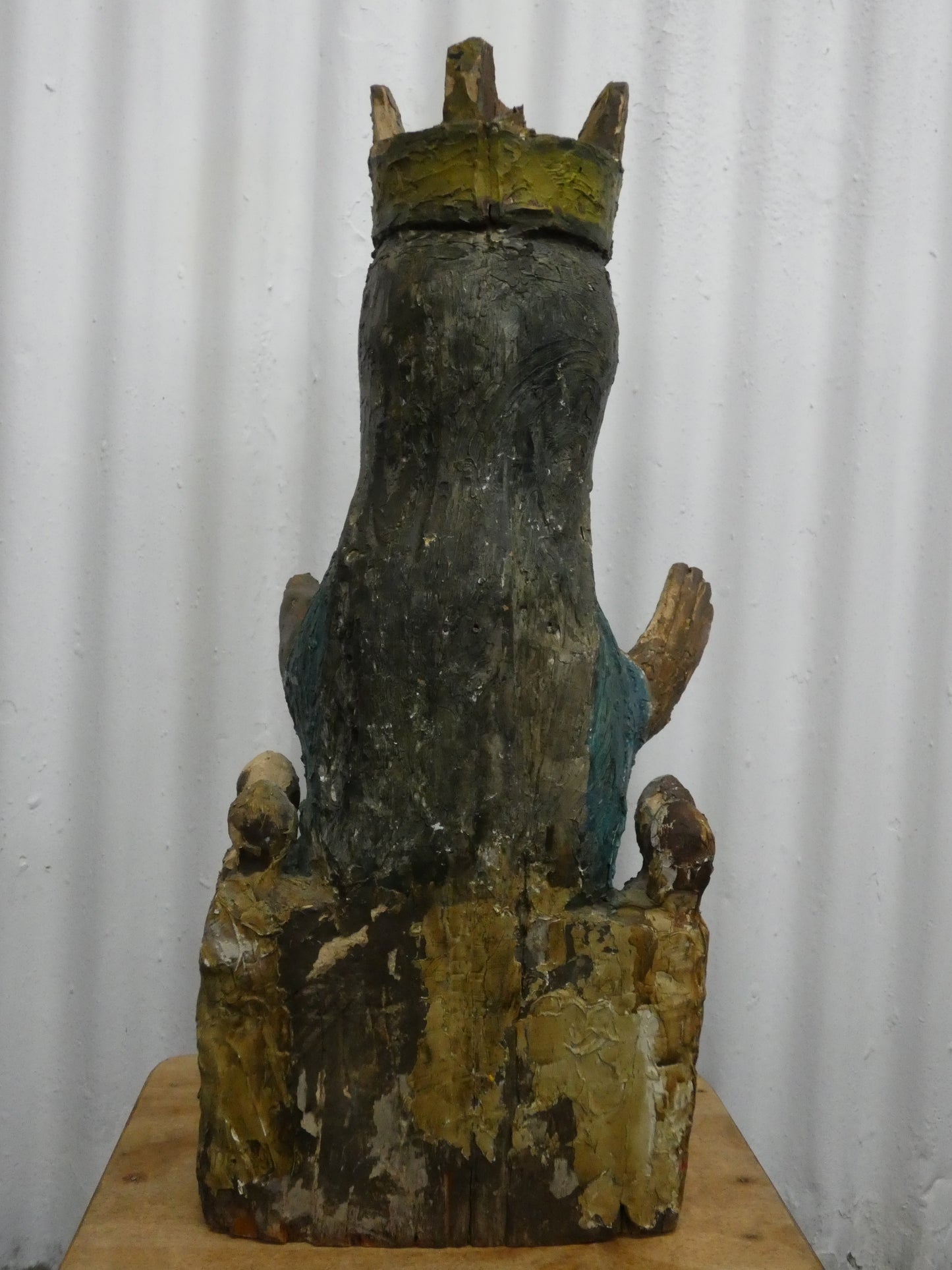 Madonna and Child – 18th Century Hand-Carved Wooden Sculpture