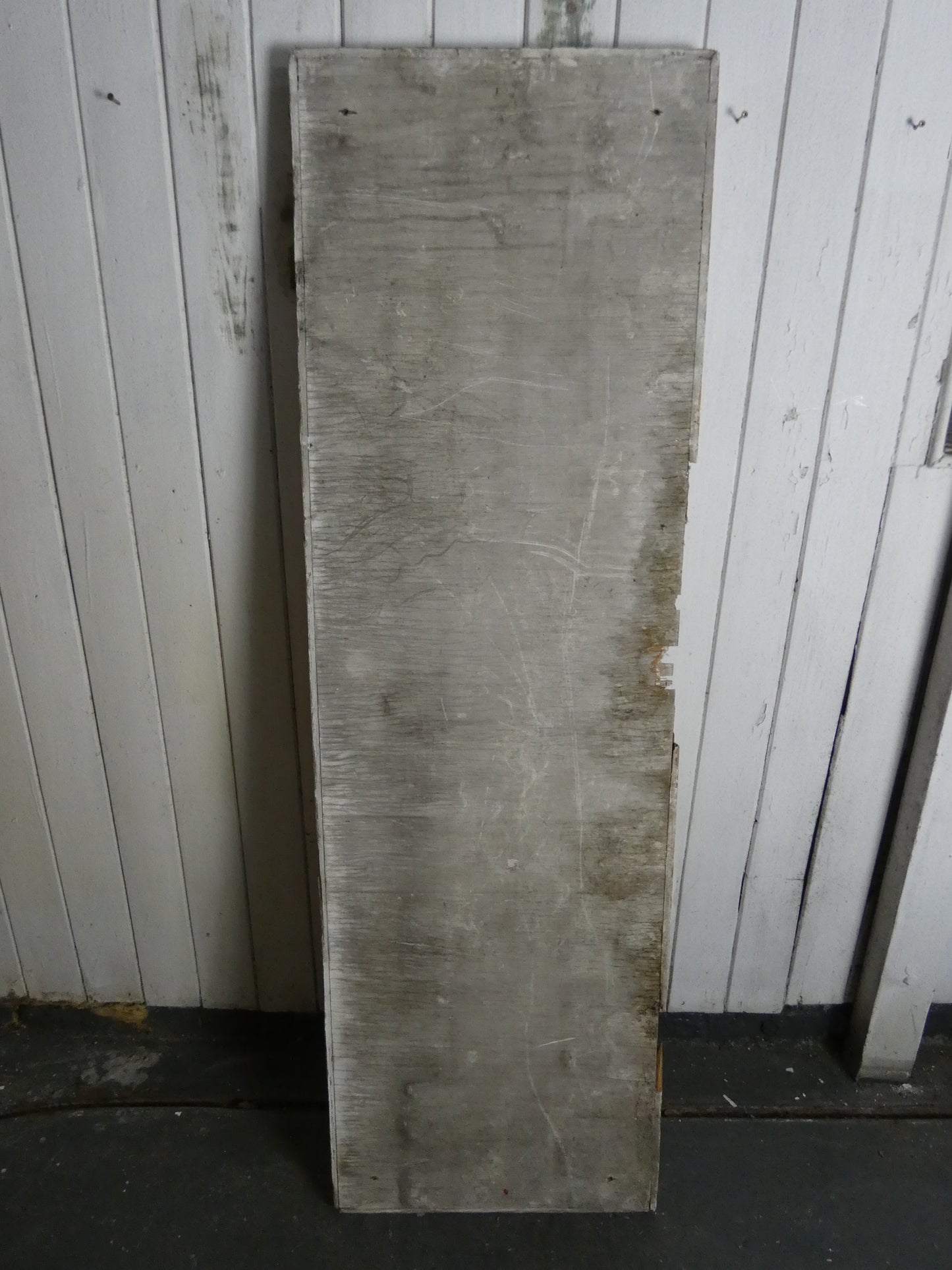 Vintage “No Parking” Wooden Sign – 1950s/60s Industrial Wall Sign with Red Lettering & Patina