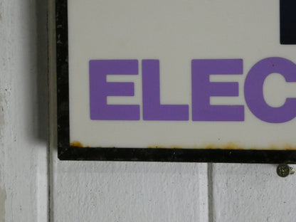 Vintage Yamaha Electronic Keyboard Dealer Sign – Purple Advertising Display, Music Store Sign