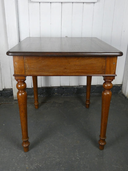 Heals of London Vintage Side Table with Drawer – Early 20th Century Solid Wood Desk / Occasional Table