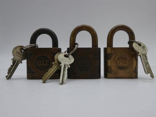 Vintage 50s Yale Padlocks and keys