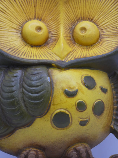 Mid Century Cast American Owl Wall Ornament
