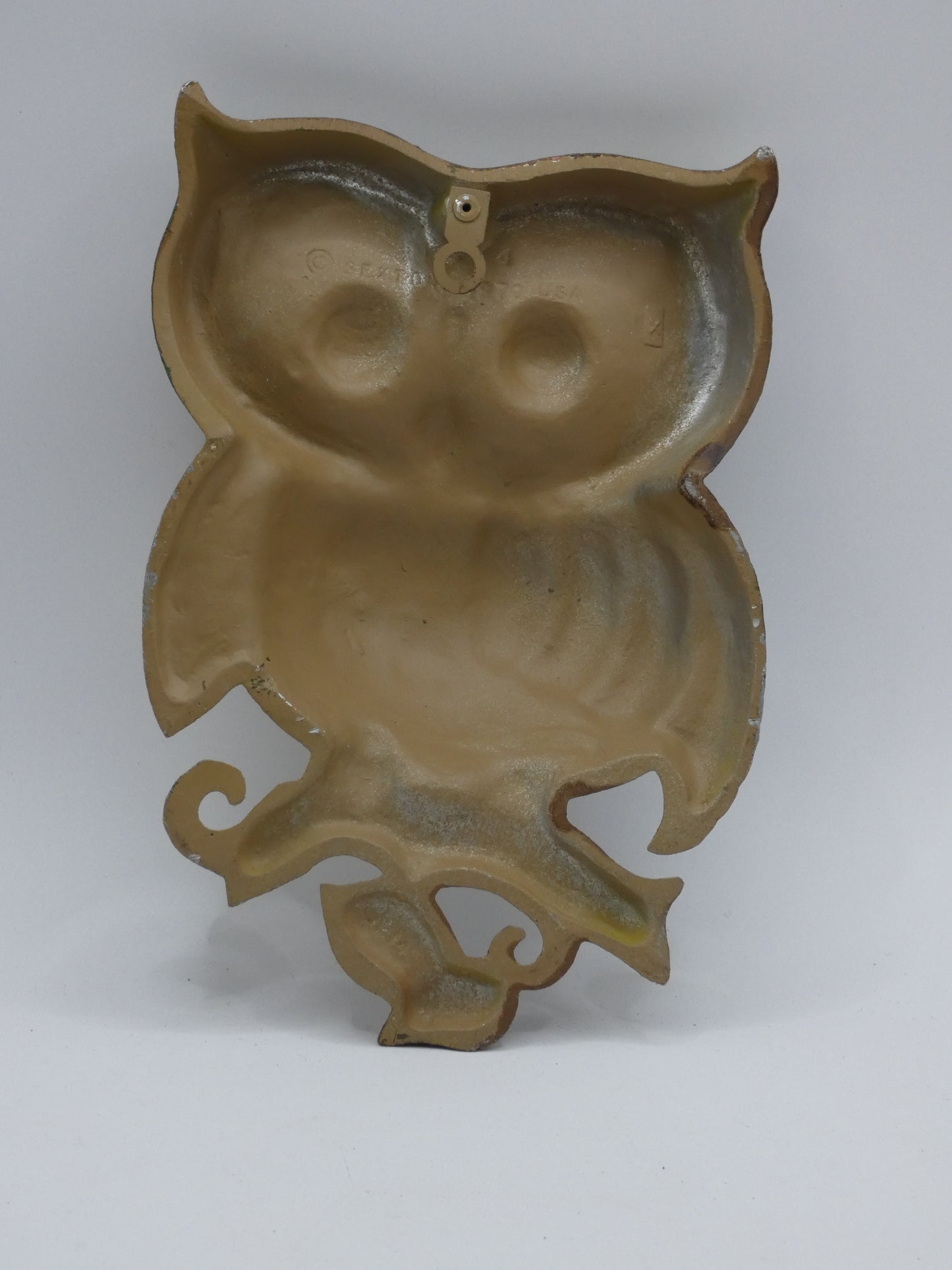 Mid Century Cast American Owl Wall Ornament