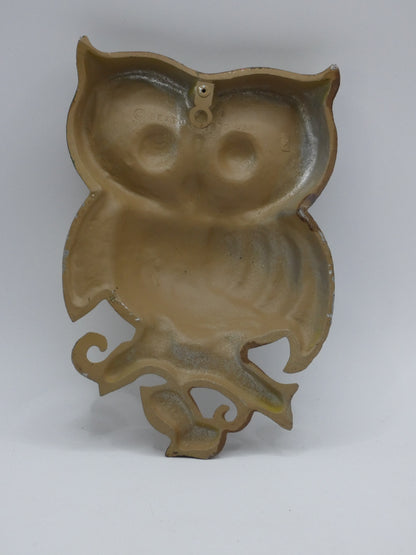 Mid Century Cast American Owl Wall Ornament