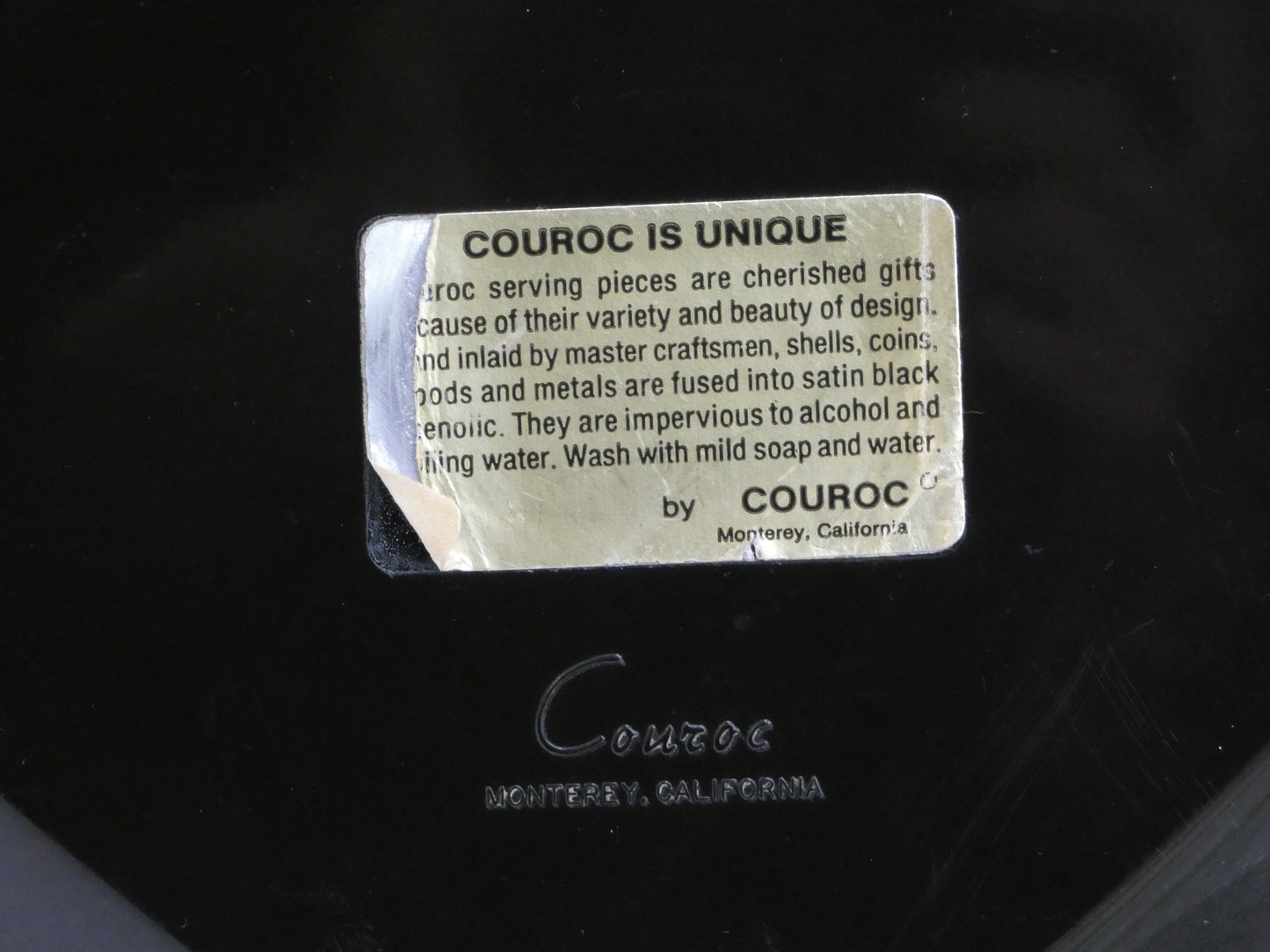 Mid Century Modern Couroc Serving Tray – Vintage Californian Barware Decor